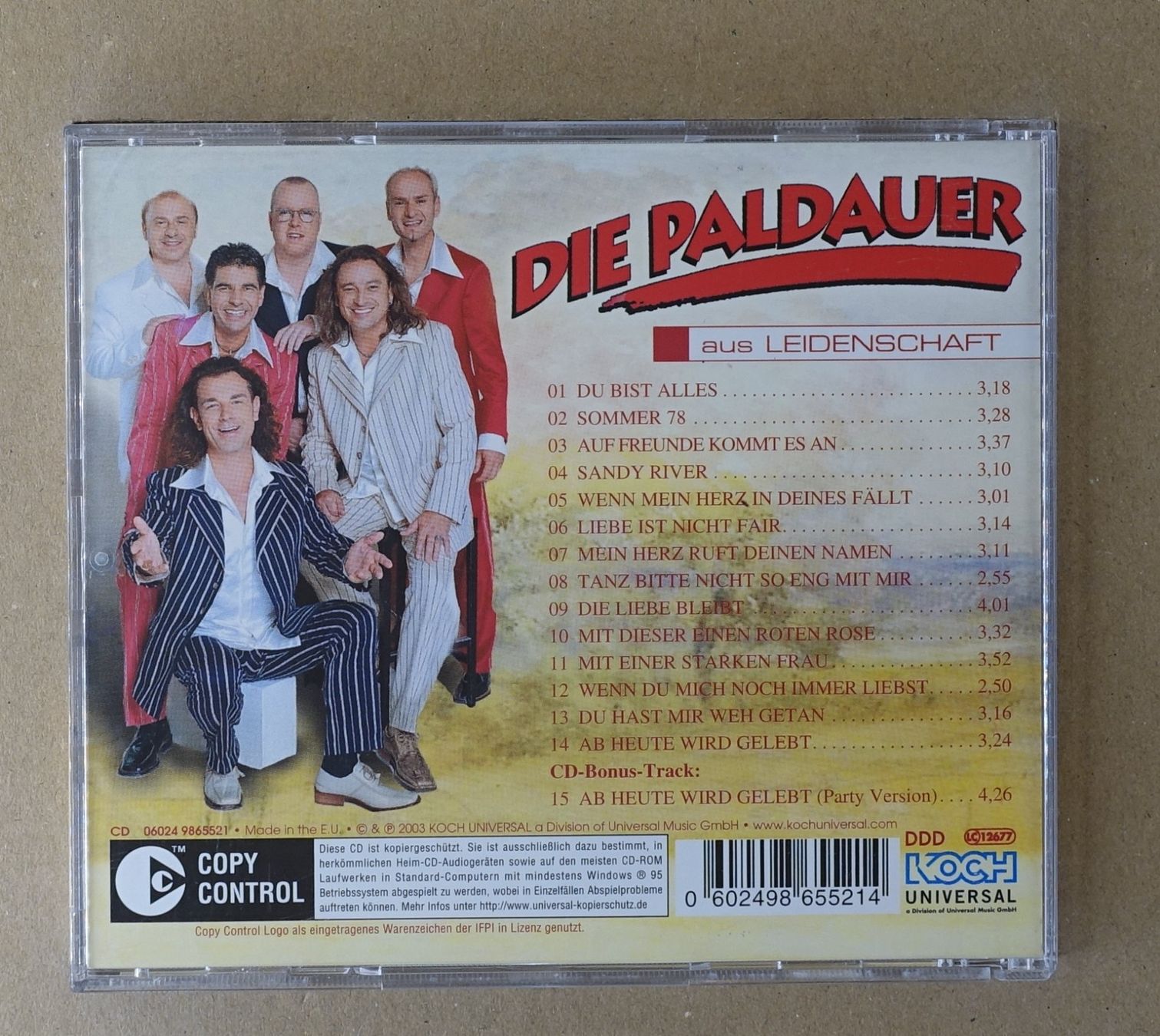 CD: Die Paldauer – Aus Leidenschaft - F29 – Usato da Sessa venduto da fraenklishop 1