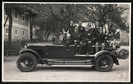 Foto-AK Hofkirchen, Feuerwehr-Männer au