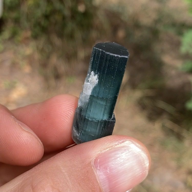 Minerali & Pietre curative: 45ct Indigolith roh Kristall, blauer Turmalin, Doppelender – Nuovo (secondo la descrizione) da Biel venduto da djvalbnc 7