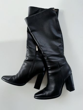Guess - Schwarze Lederstiefel Gr. 39