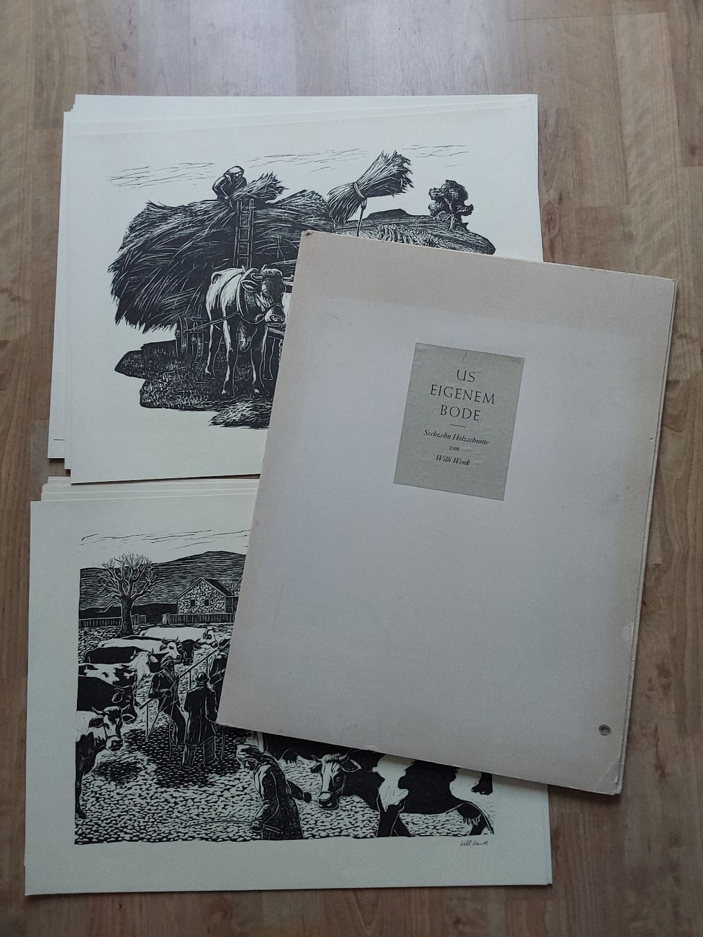 Posters & Illustrations: Willi Wenk. vollständig Mappe.Bilder 44x57cm. – D'occasion à Steinach par Chilli1957