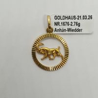Echt 18K Gold - Sternzeichen Widder Anhänger