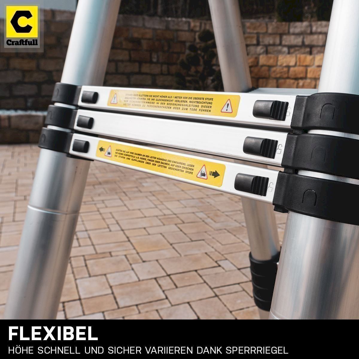 Scale: Craftfull ALU LEITER Teleskopleiter – Nuovo e nell'imballaggio originale da Bottighofen venduto da zaap 2
