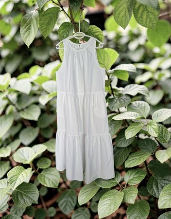 Vestito estivo lungo bianco 💮 100% puro cotone misura.M