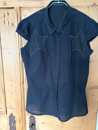 Kurzarm-Bluse von Girbaud, Gr. L