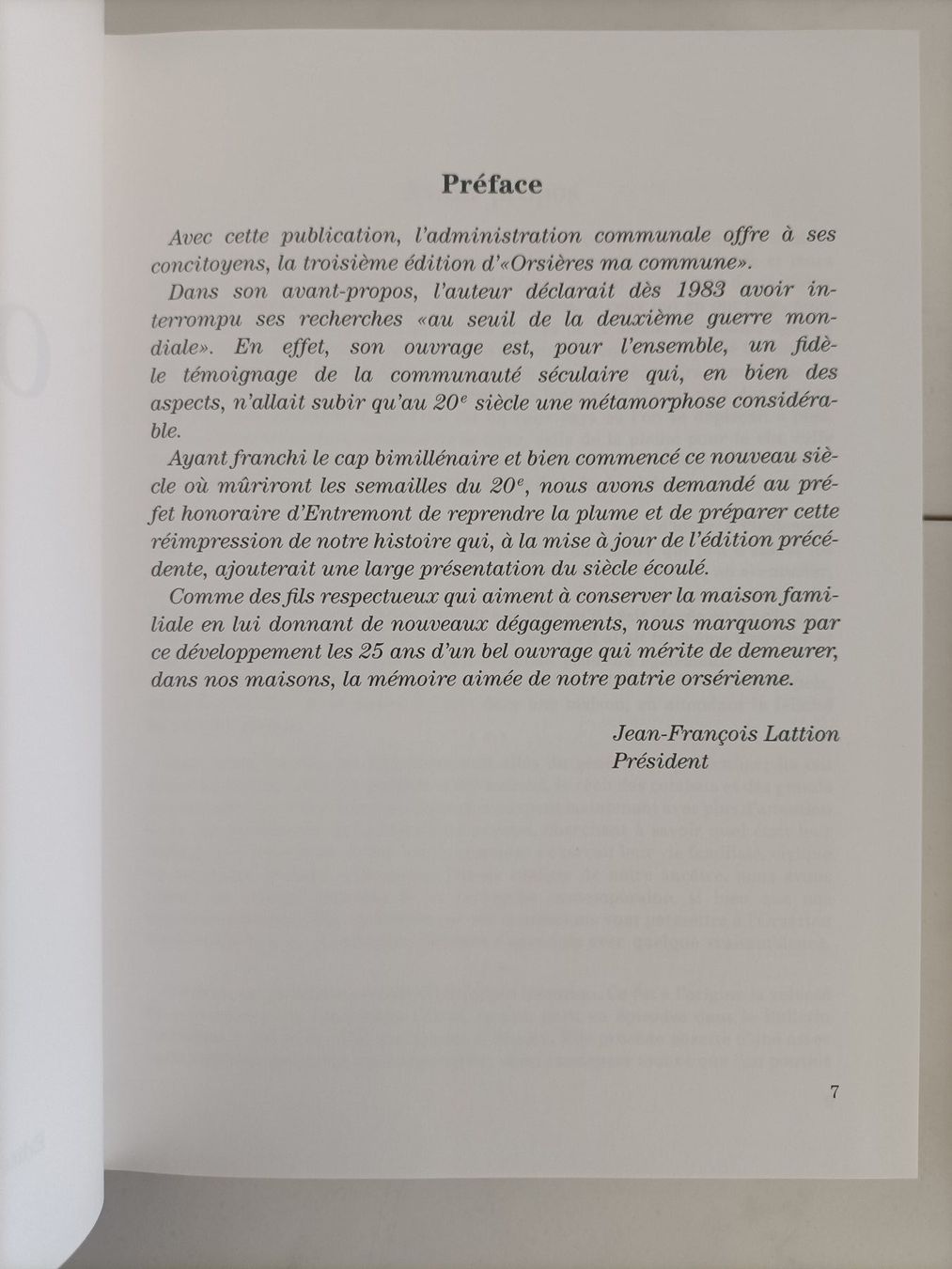 Libri: Orsières ma commune / René Berthod / Administration communal – Usato da crans montana venduto da AB3963 1