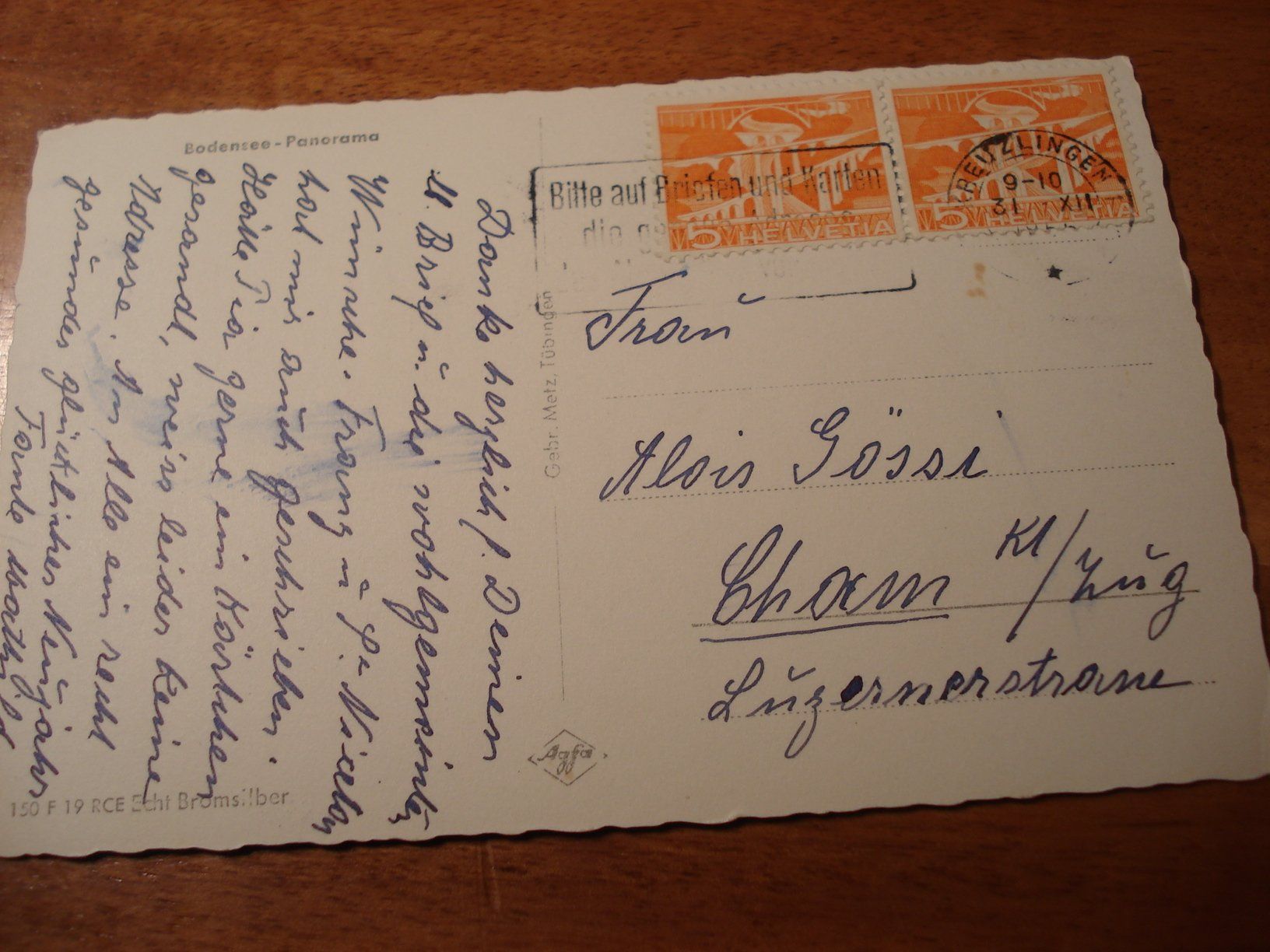 Cartes postales: Panoramakarte Bodensee, um 1951 – D'occasion à Niederwil AG par morostahu 1