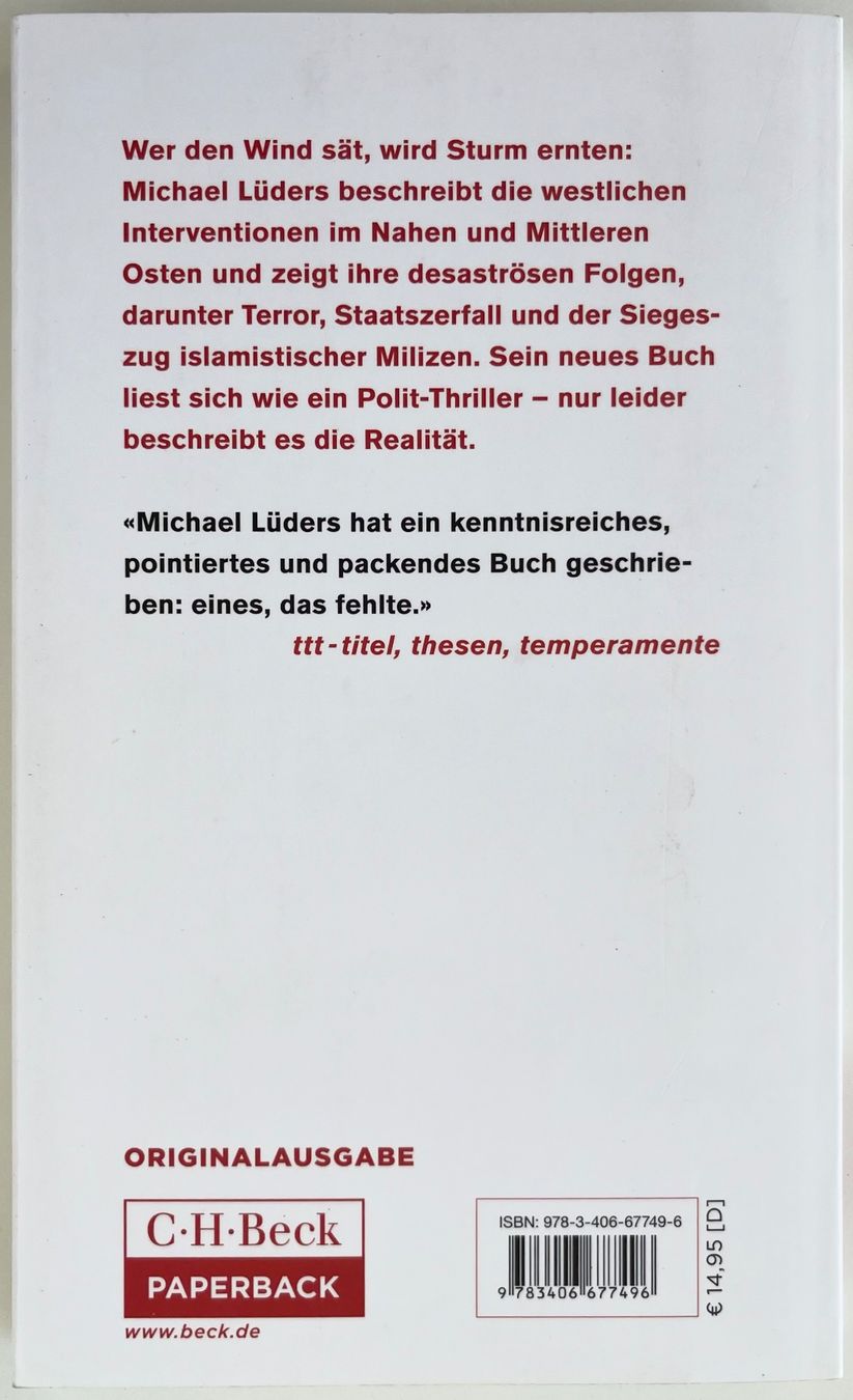 Bücher: Wer den Wind sät – Michael Lüders – Sachbuch Politik – Top – Neu (gemäss Beschreibung) aus Bern von frank.j.webb 1