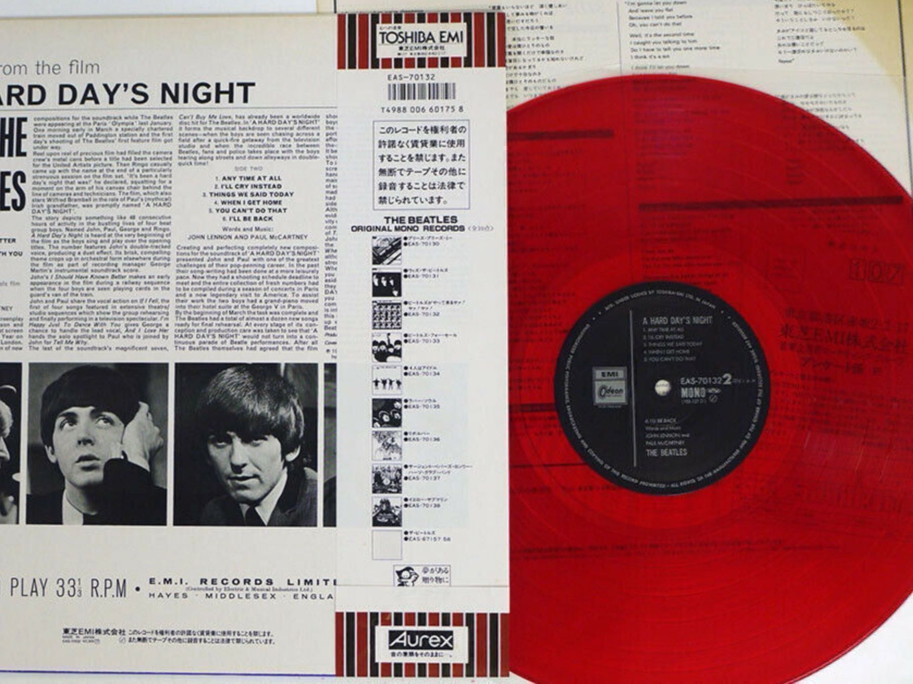 Schallplatten: Beatles A Hard Day's night EAS-70132 Lp – Gebraucht aus founex von cetrarese01 1