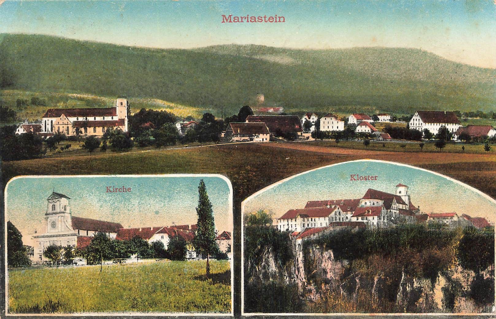 Ansichtskarten: Mariastein Kirche Kloster – Gebraucht aus Biasca von Blenio71