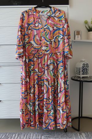 Sommerkleid Grösse 50/52 von Ulla Popken, 100% Viskose - NEU