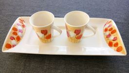 Espresso-Tassen Duo Tazzine mit passendem Tablett