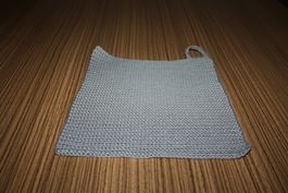 1 Topflappen Baumwolle 22.5 x 24 grau  NEU