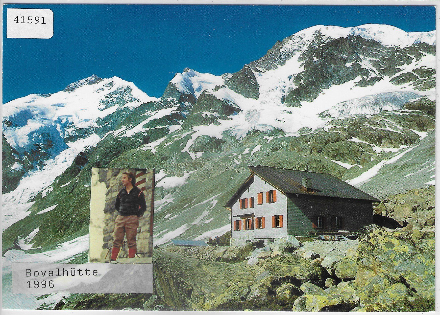 Cartoline postali: Boval-Hütte SAC mit Piz Bernina – Usato da Ettingen venduto da Kartenplanet