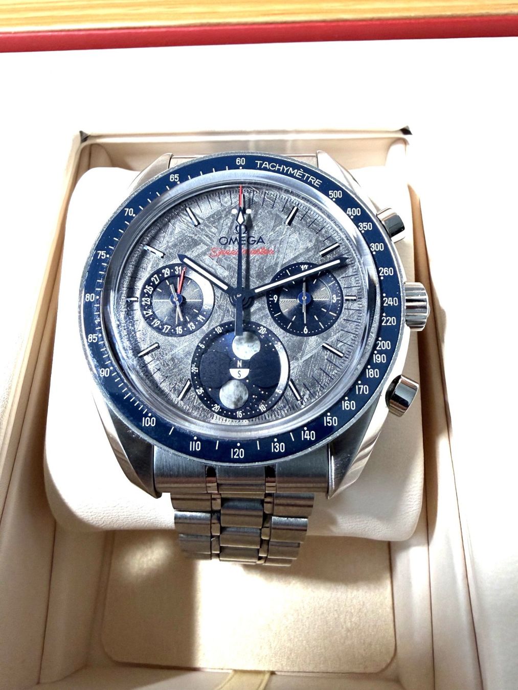 Omega Orologi: Omega Speedmaster Moonphase Meteorite,NEU/UNGETRAGEN,Full Se – Nuovo (secondo la descrizione) da Wittenbach venduto da Edi52a