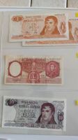 2x 1 Peso - 2x 10 Pesos, Argentinien, alte Banknote (WA3)