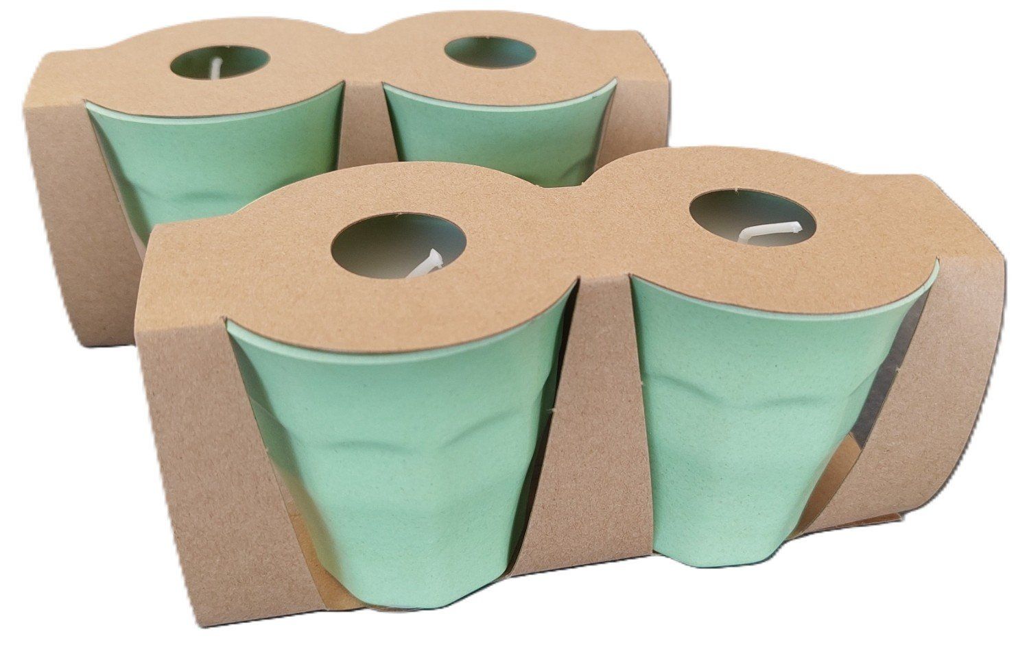 Kerzen: Balthasar Kerzen im Becher Mint • 4er Pack • NEU! – Neu und originalverpackt aus Schongau von lanobe