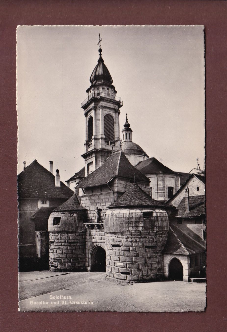 Ansichtskarten: SOLOTHURN - Baseltor - St. Ursusturm - 1952 – Gebraucht aus Pully von nicecards-shop