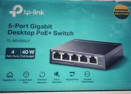 TP-Link TL-SG1005LP 5-Port Gigabit Desktop PoE+ Switch | OVP