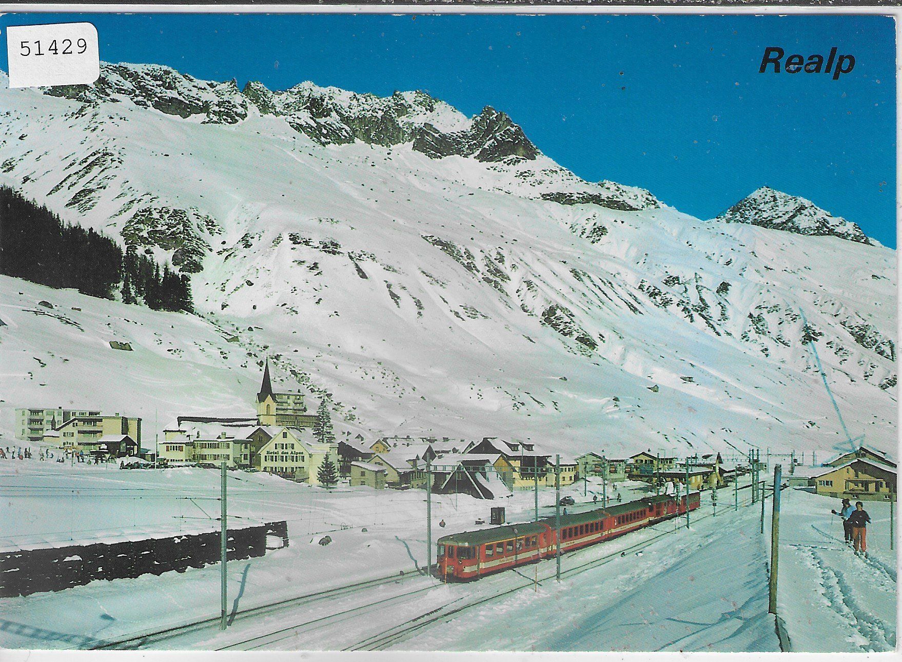 Cartoline postali: Realp im Winter - Autoverlad ins Wallis – Usato da Ettingen venduto da Kartenplanet