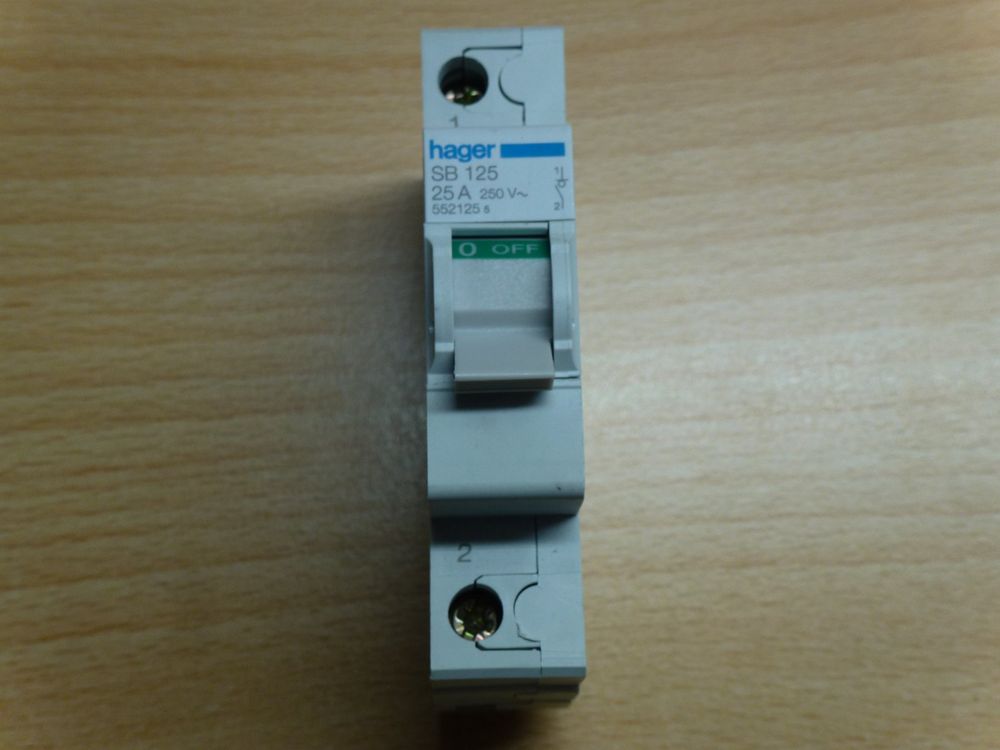 Ausschalter 1polig SB125 25A Hager (Gebraucht) in Hombrechtikon für CHF ...