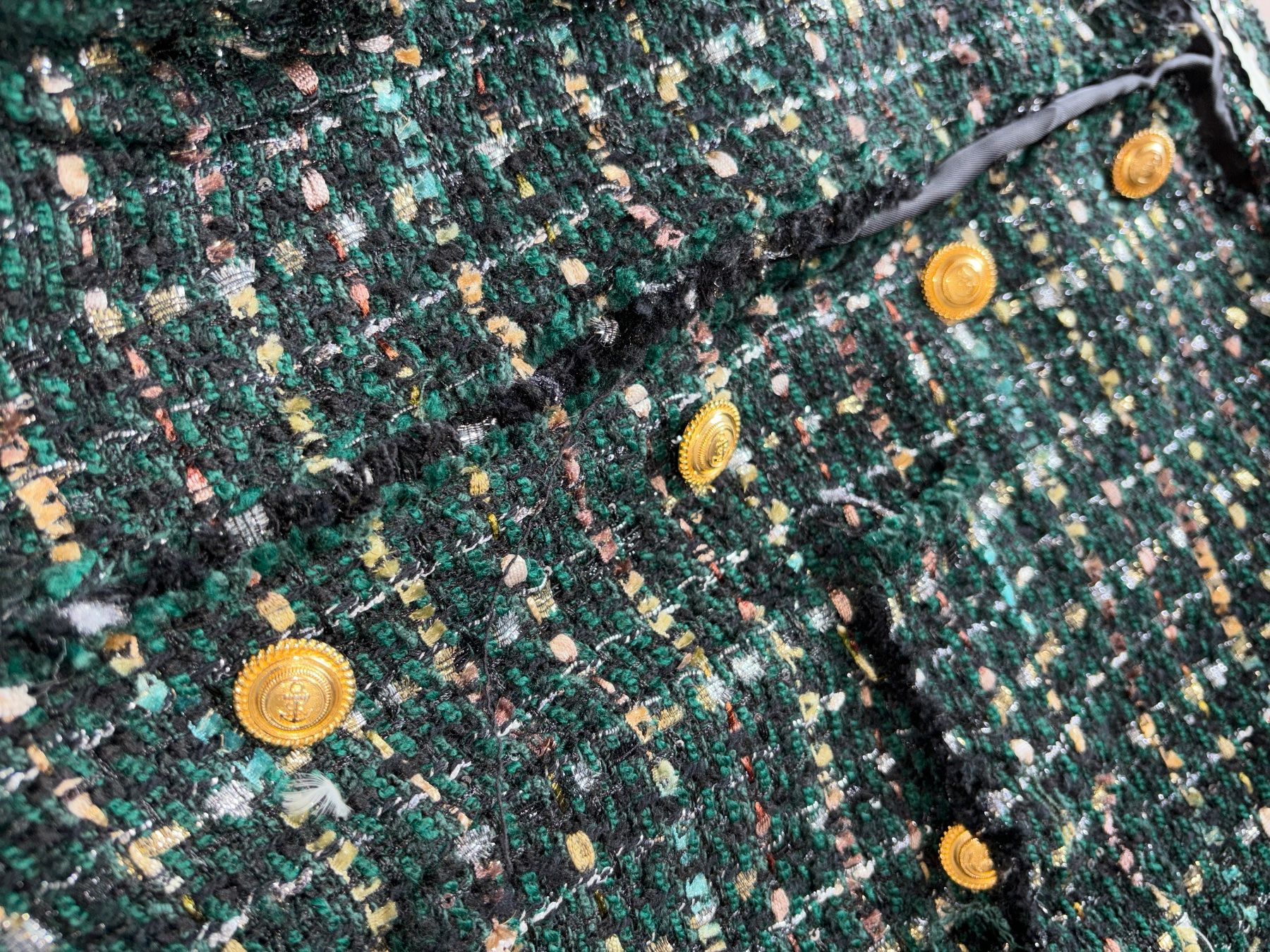 Zara Vestes: Veste en tweed vert/or Zara – Neuf (Voir description) à Genève par  2