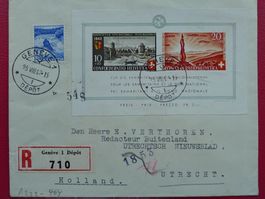1942, B19 auf zensuriertem Brief nach HOLLAND. 450.-+ RAR!