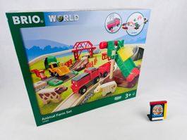 Brio World 33984 Animal Farm Set - Großes Bahn Bauernhof-Set
