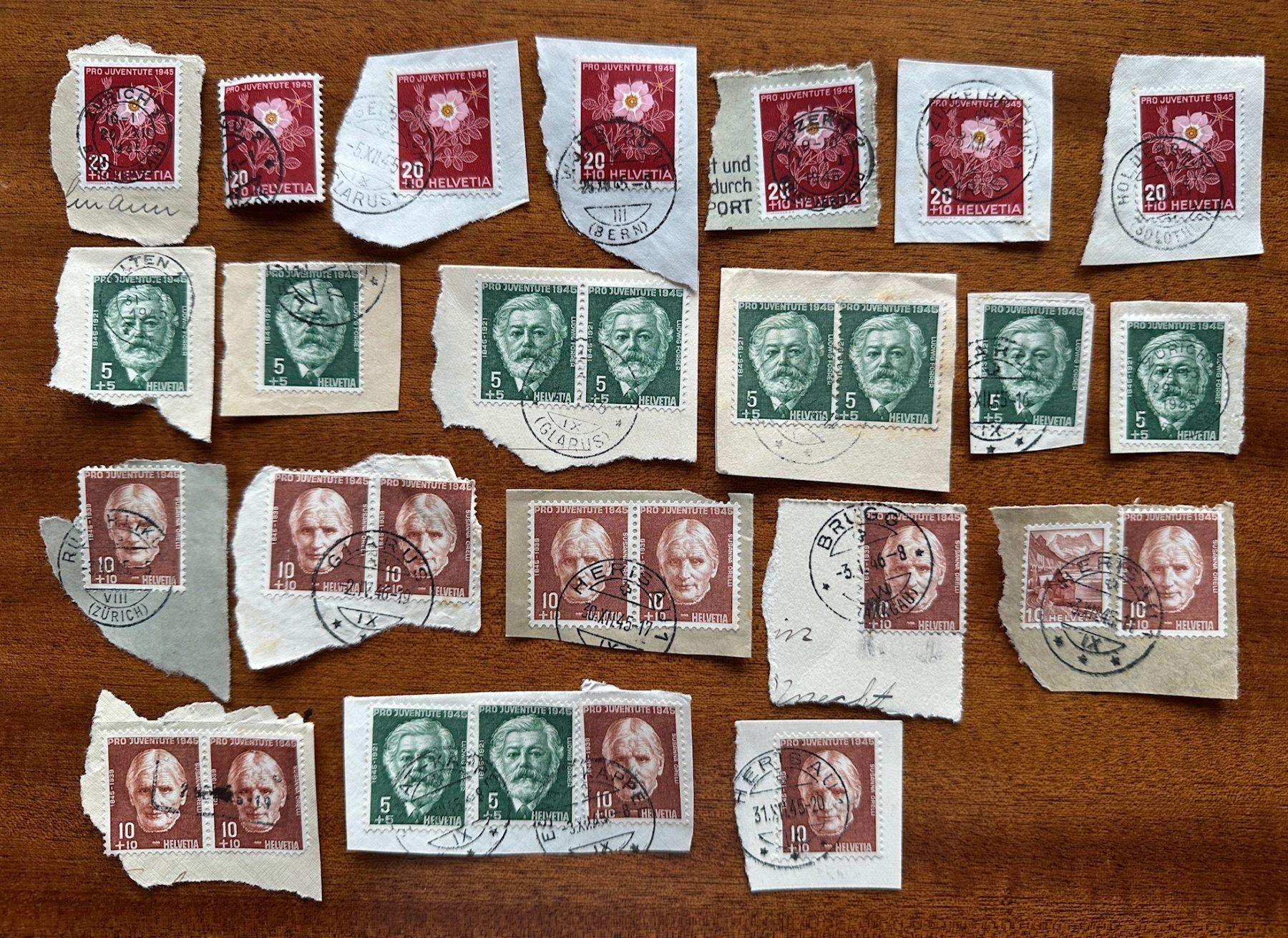 Tutti i francobolli: Lot Schweiz 1945 Pro Juventute – Usato da Weesen venduto da Sombrero22
