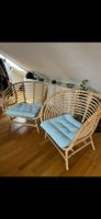 2* bamboo wooden sessel / Holzsessel