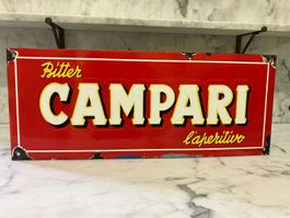 Emailschild Campari, Cellograf Milano, Reklameschild