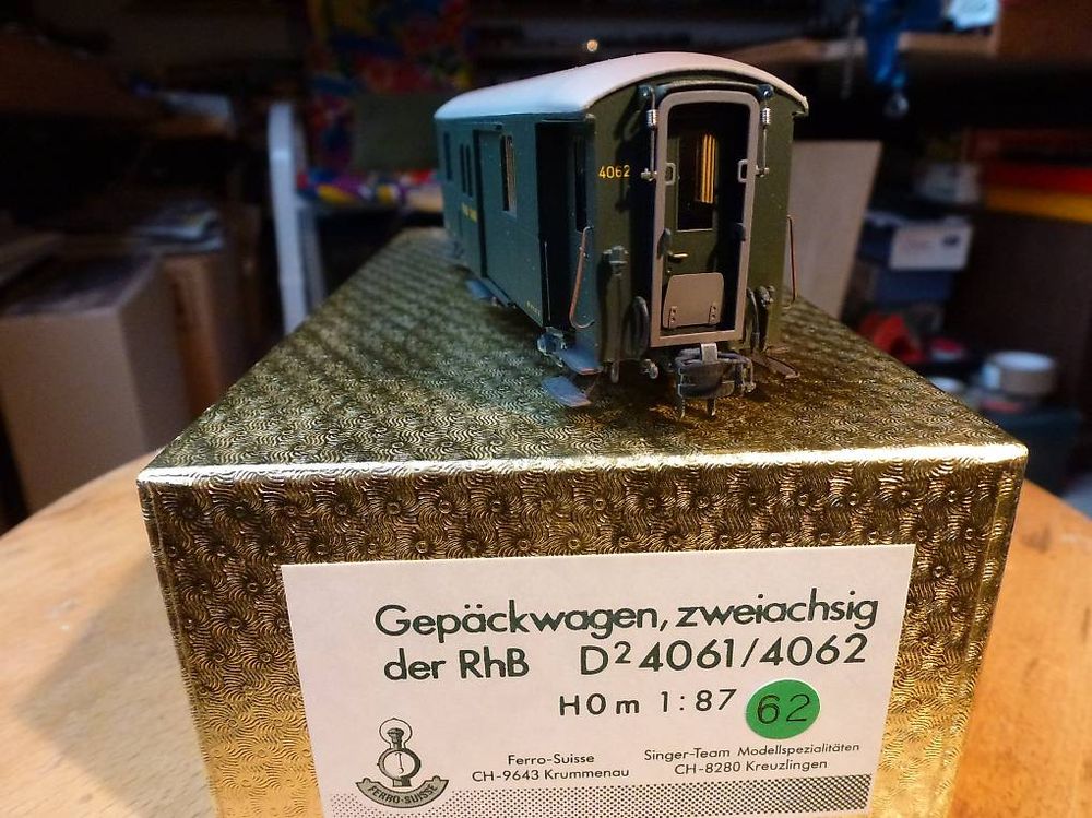 Ferro-suisse Modelleisenbahnen: Ferro Suisse H0m RHB D 4062 grün – Gebraucht aus Birmensdorf ZH von 8903ErichTittel 2