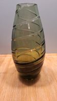 Vintage Vase Kristall ,Spiralschliff ,grün