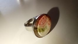 Vintage Ring Modeschmuck Rose