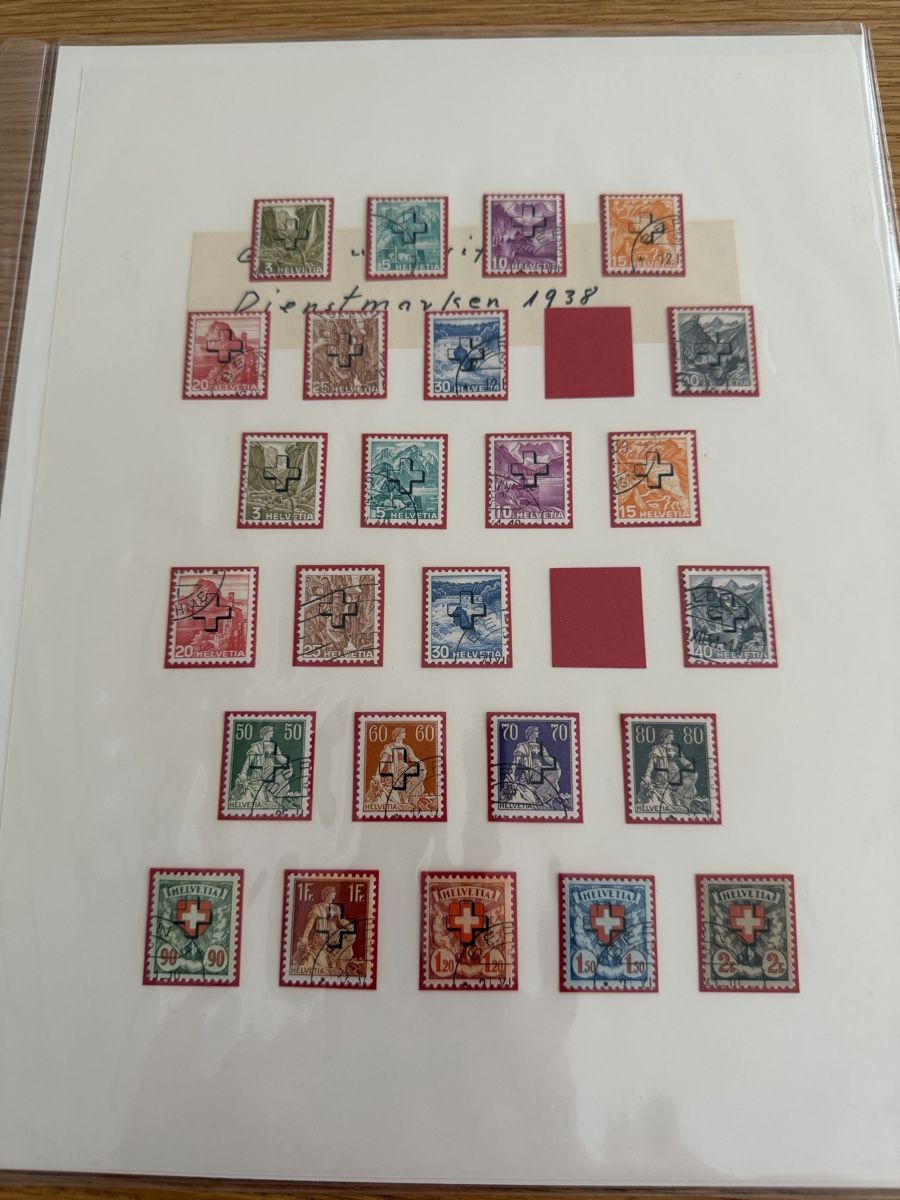 Alle Briefmarken: Album Blatt Ämter + – Gebraucht aus Murgenthal von Tina_4055