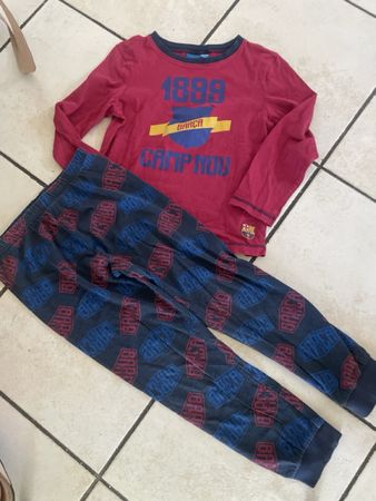 Pyjama FC Barcelona rot blau Gr. 122 cm gebraucht