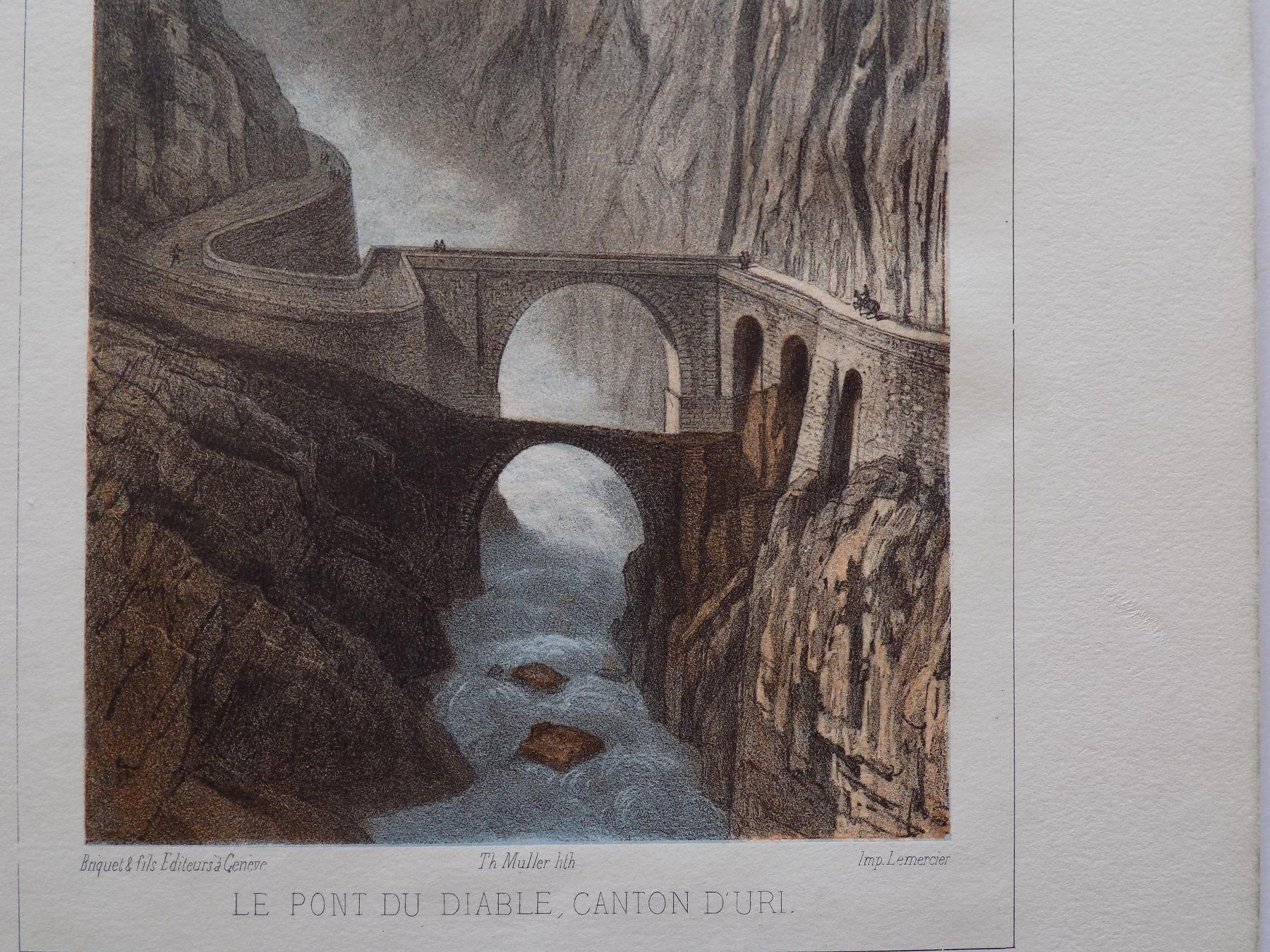 Stiche: Teufelsbrücke von Lemercier – Gebraucht aus Risch von Antikfee 3
