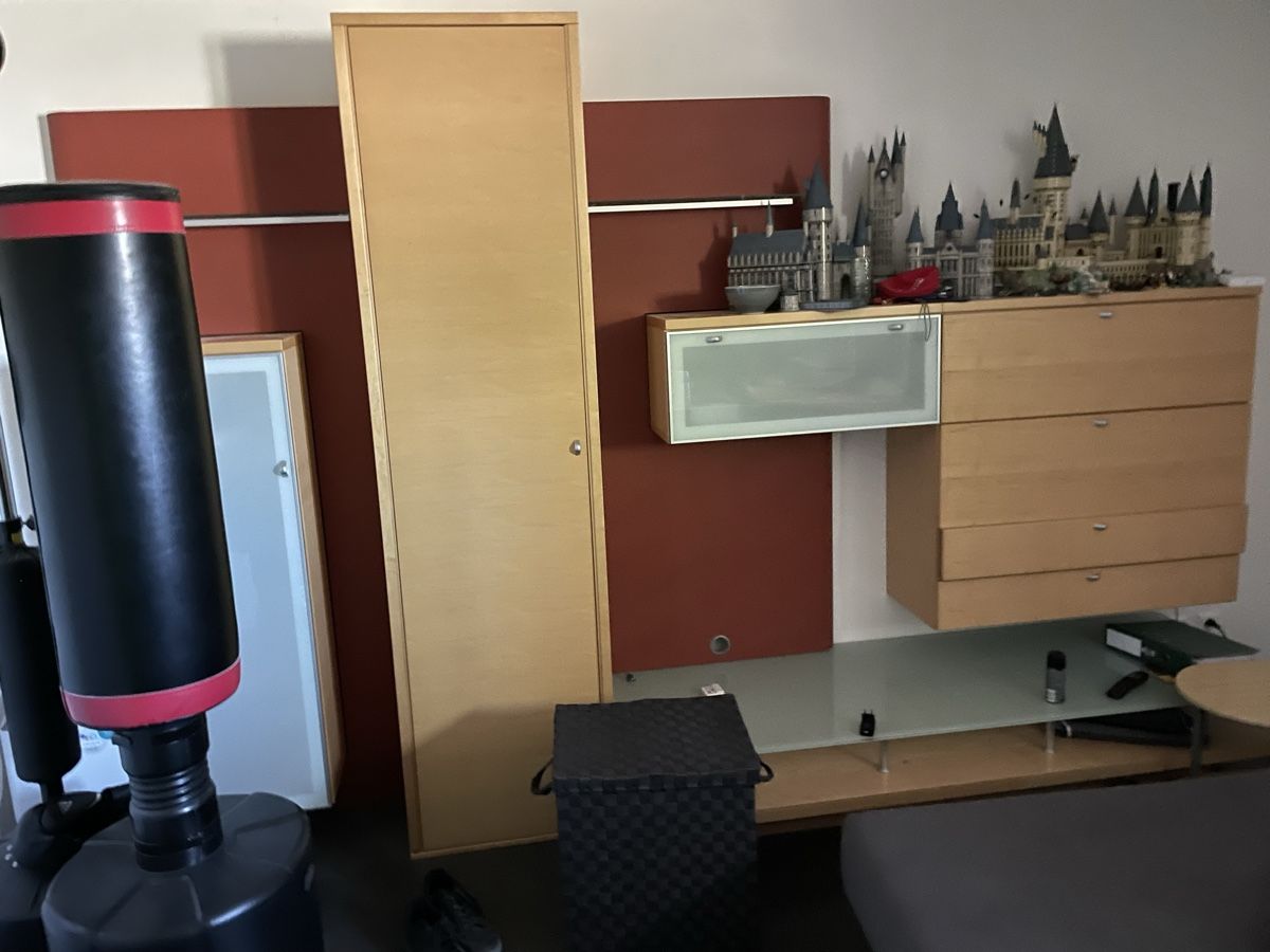 Musterring Mobili TV: Schrankwand holz/ terracotta - Musterring – Usato da Lohn SH venduto da Spezi47