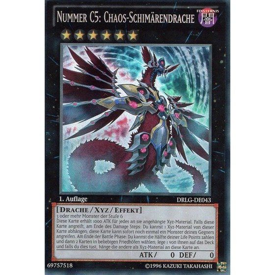 Yugioh Carte collezionabili: Yu-Gi-Oh! Nummer C5: Chaos-Schimärendrache DRLG-DE043 – Nuovo e nell'imballaggio originale da Chur venduto da -NewERA-