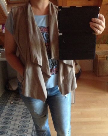 Nile Leder Weste Gr. XS