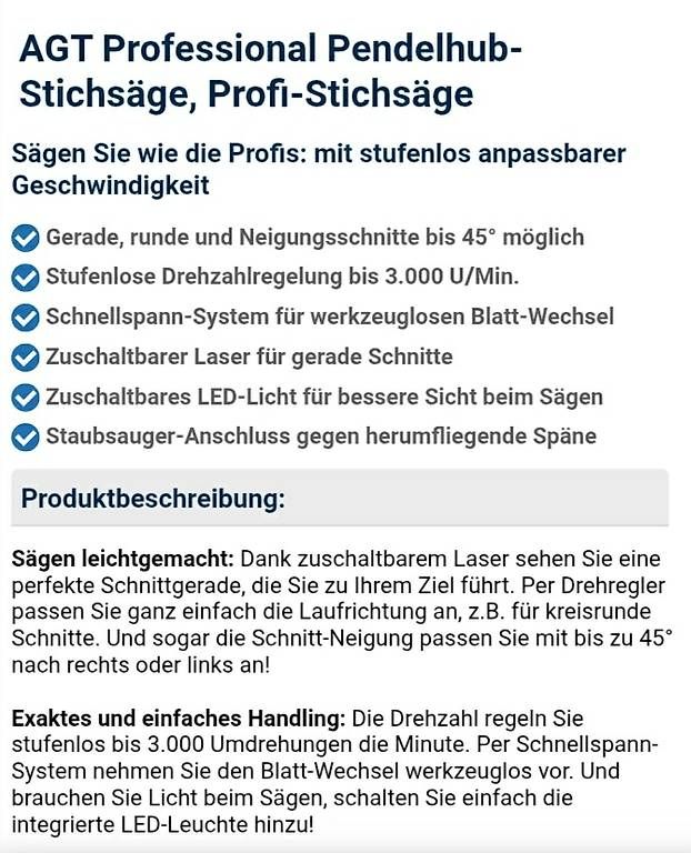 Seghe: Stichsäge mit Laser – Usato da Sempach venduto da Seepferdli40 3