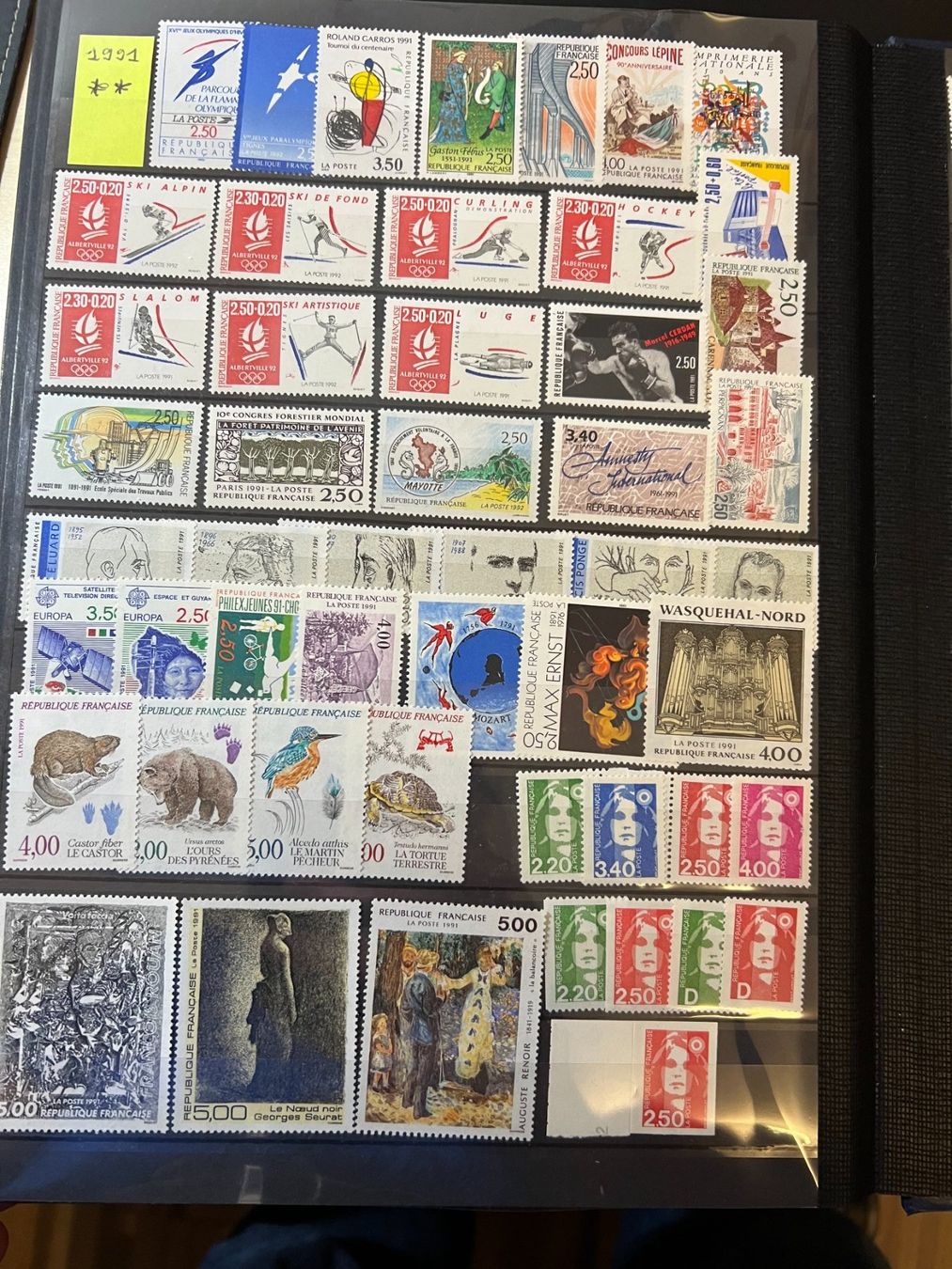 Alle Briefmarken: Année complète 1991 Neufs** – Neu und originalverpackt aus Lausanne von ffhoud 1