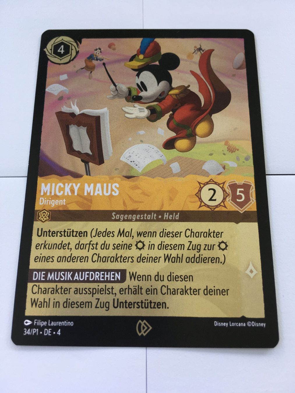 Disney Cartes à collectionner: Micky Maus - Dirigent 34/P1 DE 4 TCG Lorcana – Neuf (Voir description) à St.Gallen par Lorcanolium