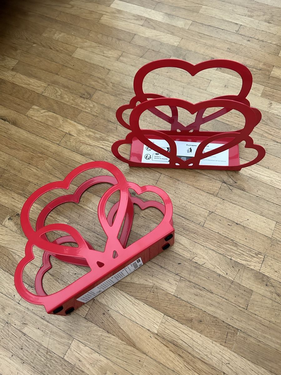 Ikea Tutte le decorazioni: 2 Serviettenhalter mit Herzen – Nuovo (secondo la descrizione) da Winterthur venduto da turmalina15