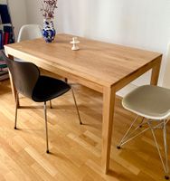 Ausziehbarer Esstisch, massive Eiche geölt, 130/180 x 80