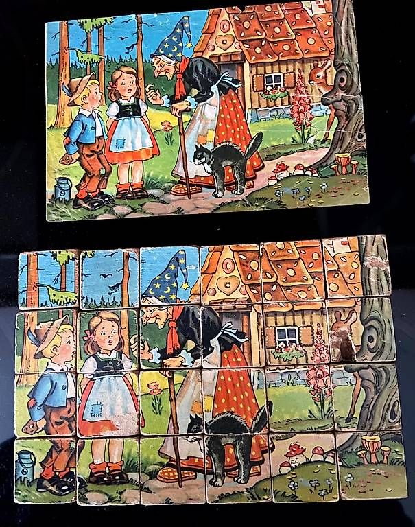 Puzzles: Altes Holz-Würfel-Puzzle-Märchen – Gebraucht aus Reinach AG von e5734h 2