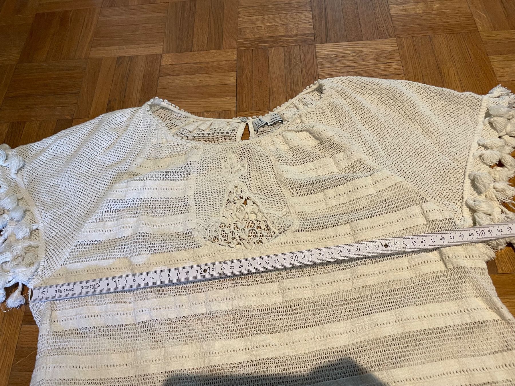 Zara T-Shirts: Zara TRF Boho Oberteil Gr. M offwhite – Gebraucht aus Zürich von MrsWollishofen 3