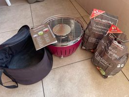 LotusGrill barbecue portable 35 cm , NEUF ! + sacs charbon .