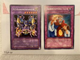 Yu-Gi-Oh Karten XZ-Kanonenpanzer & Zauberstoppende Statue