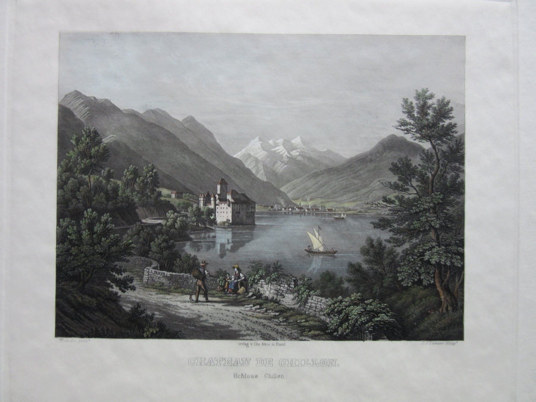 Incisioni: SCHLOSS CHILLON   AQUATINTA – Usato da Gersau venduto da grafik-kunst 1